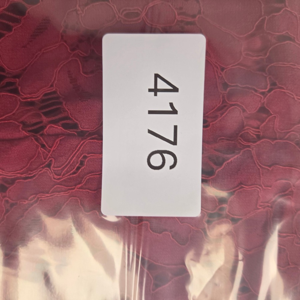 Fashion Nova Dropping Hints Lace Dress Burgundy Red Floral Midi DR5907N Size L - Picture 7 of 7